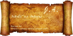 Juhász Adony névjegykártya